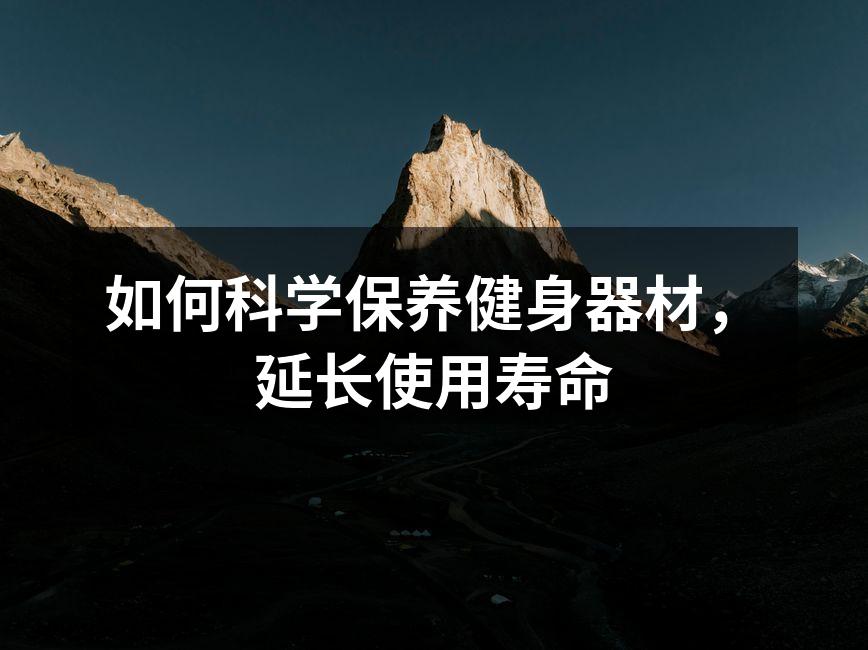 定期清洁和保养健身器材